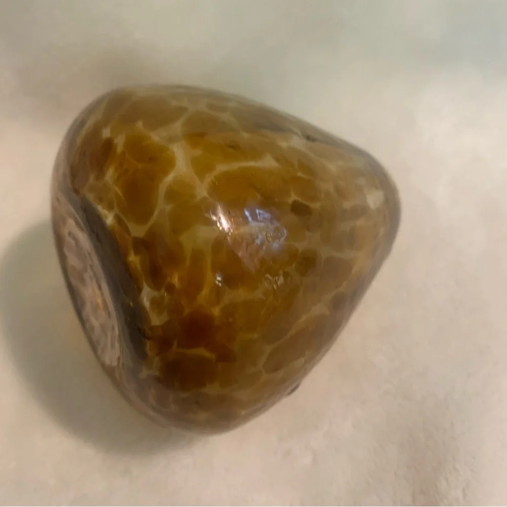 Pearlessence Hand Blown Glass Vase or Reed Diffuser Holder- Amber Brown 3”